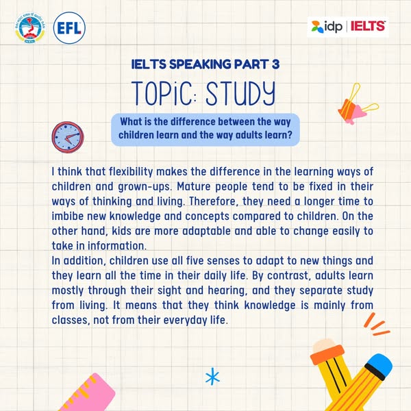 IELTS Speaking Part 3 Sample: Study