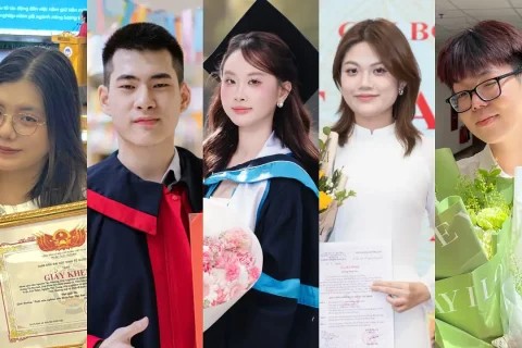 5 sinh viên tốt nghiệp sớm với điểm 4.0 của Đại học Kinh tế Quốc dân